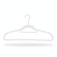 10-Piece Non-Slip Velvet Clothes Hanger-White