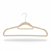 100-Piece Non-Slip Velvet Clothes Hanger-Beige