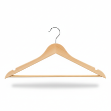 20-Piece Heavy-Duty Wooden Clothes Hanger-Natural Wood